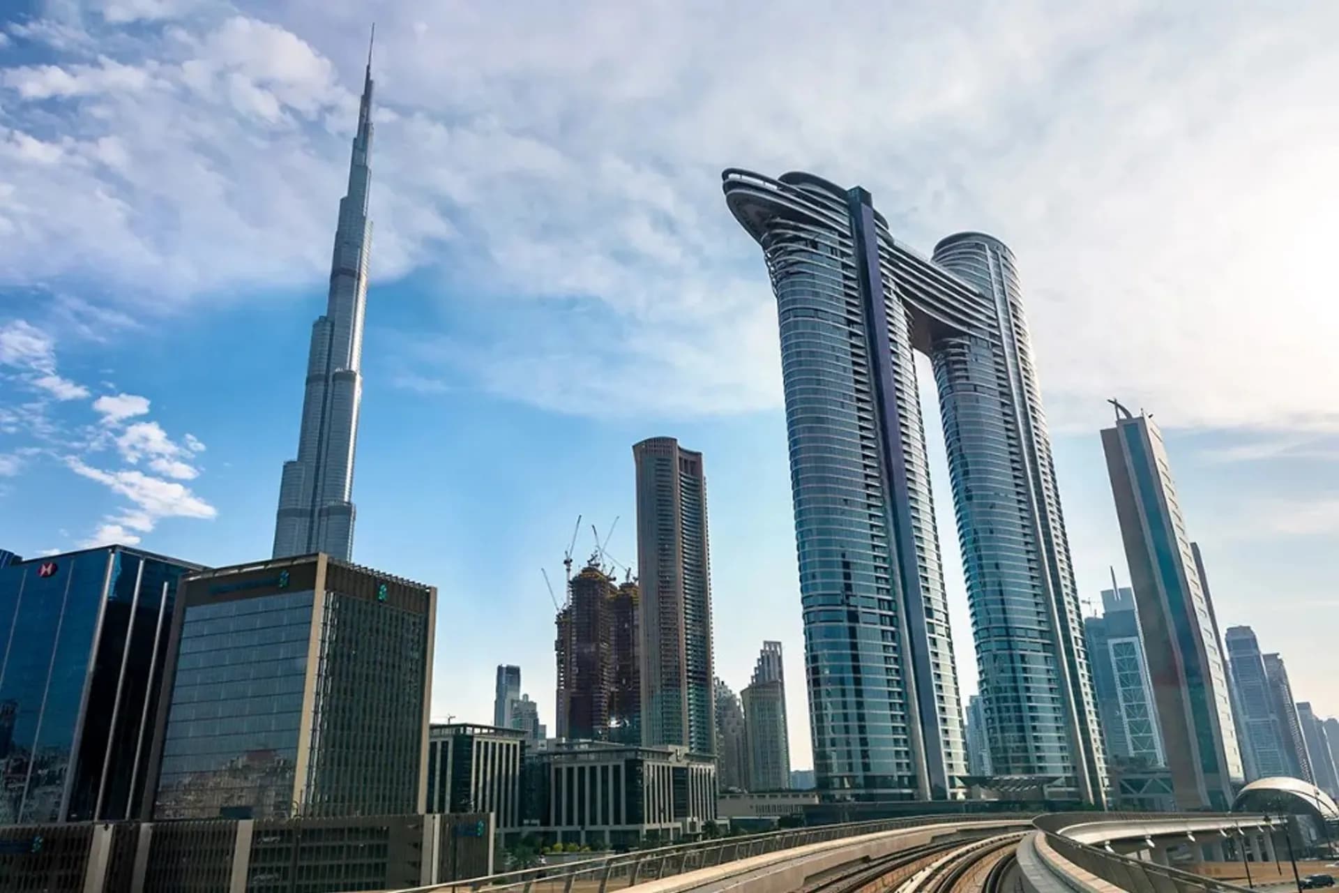 Dubai skyline with Burj Khalifa